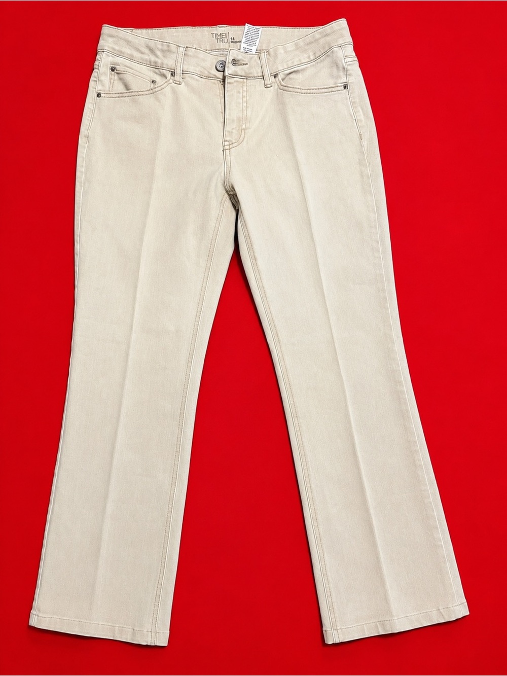 Women's Khaki Straight-Leg Jeans
